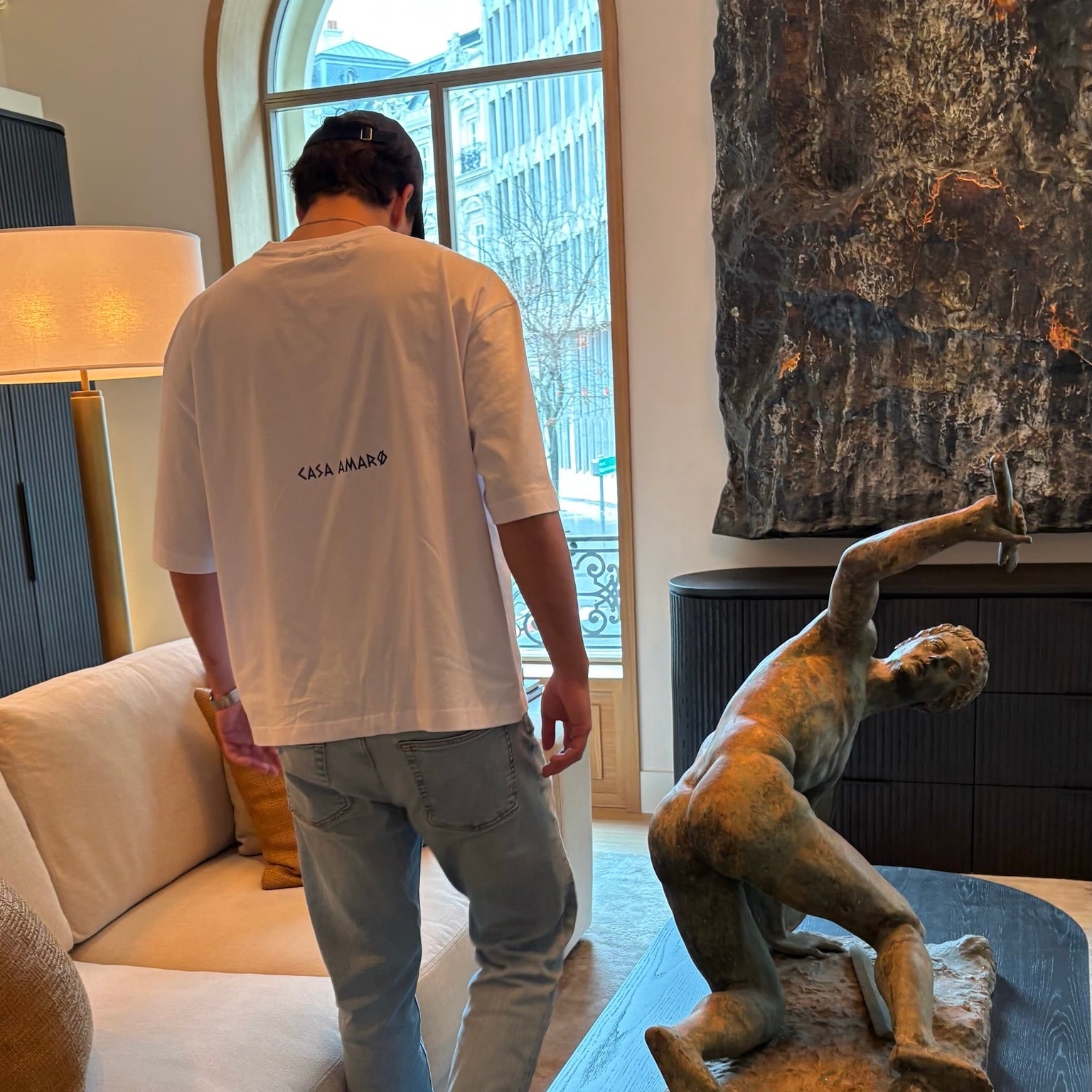 CASA AMARØ 'Euro Summer' Graphic Tee - White