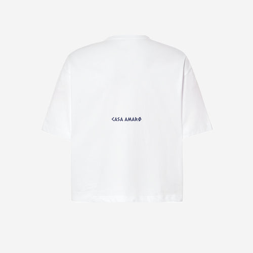 CASA AMARØ 'Euro Summer' Graphic Tee - White